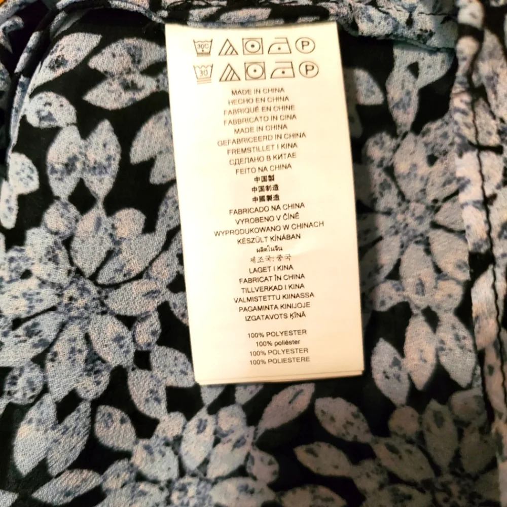Michael Kors Cold Shoulder Sheer Halter Jewel Print Top SMALL Ruffles - Picture 9 of 11